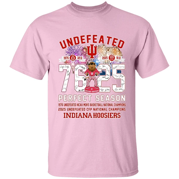 Indiana Hoosiers Undefeated 1976 2025 Perfect Season Shirt - Image 3