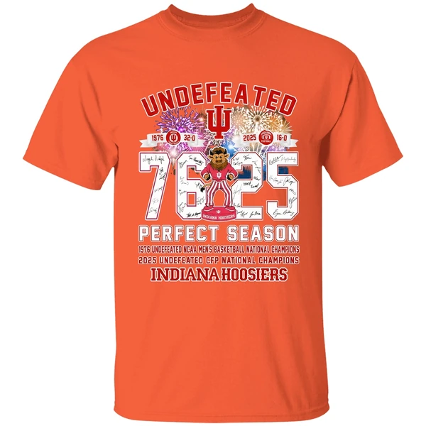 Indiana Hoosiers Undefeated 1976 2025 Perfect Season Shirt - Image 6