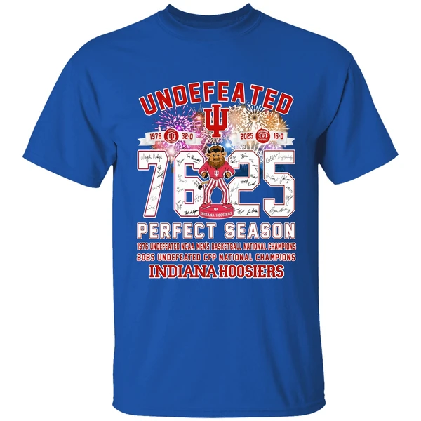 Indiana Hoosiers Undefeated 1976 2025 Perfect Season Shirt - Image 8