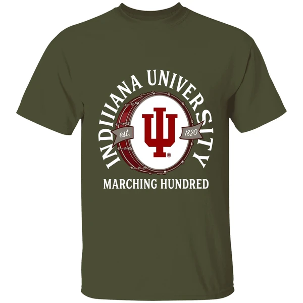 indiana hoosiers university marching hundred shirt militarygreen