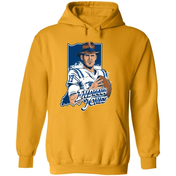 Indiana Jones Daniel Jones Indianapolis Colts Cartoon Hoodie