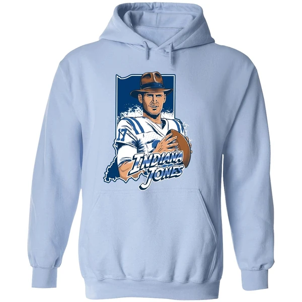 Indiana Jones Daniel Jones Indianapolis Colts Cartoon Hoodie - Image 4