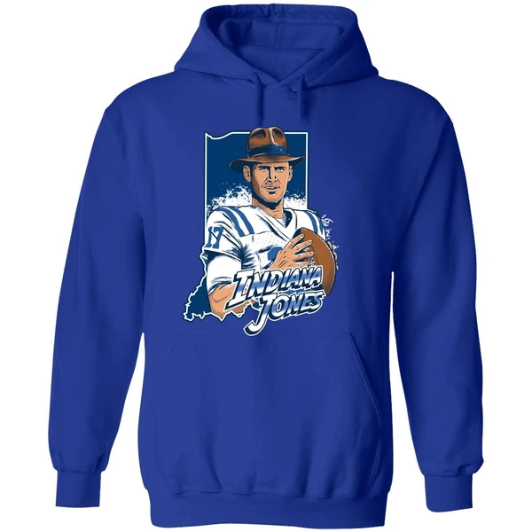Indiana Jones Daniel Jones Indianapolis Colts Cartoon Hoodie - Image 7