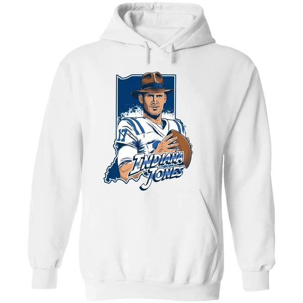 Indiana Jones Daniel Jones Indianapolis Colts Cartoon Hoodie - Image 8
