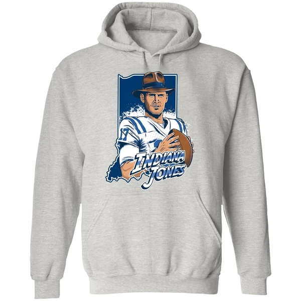 Indiana Jones Daniel Jones Indianapolis Colts Cartoon Hoodie - Image 9