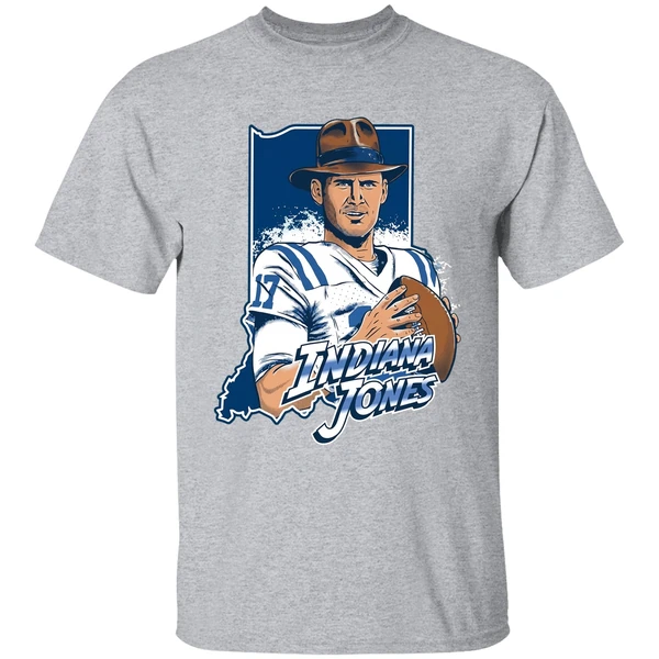 indiana jones daniel jones indianapolis colts cartoon shirt sportgrey