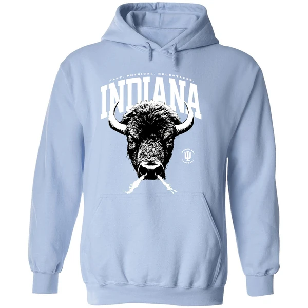 Indiana University Football Bison Relentless Hoodie - Image 4