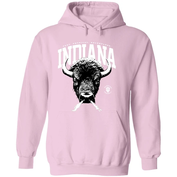 Indiana University Football Bison Relentless Hoodie - Image 5
