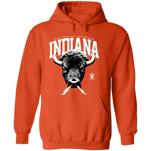Indiana University Football Bison Relentless Hoodie - Image 6