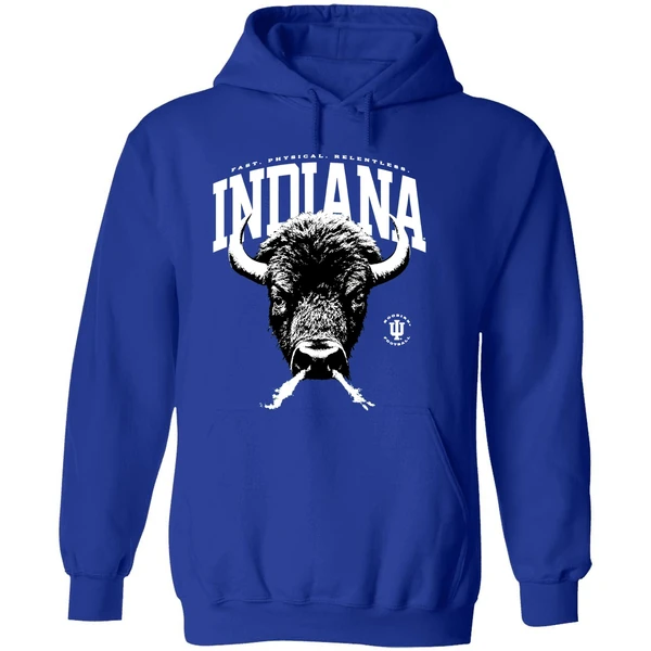 Indiana University Football Bison Relentless Hoodie - Image 7