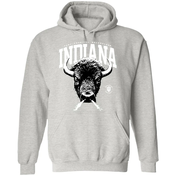 Indiana University Football Bison Relentless Hoodie - Image 9