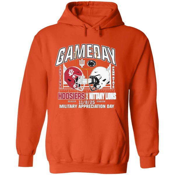 Indiana Vs Penn State 2025 Gameday Military Appreciation Day Hoodie - Image 6