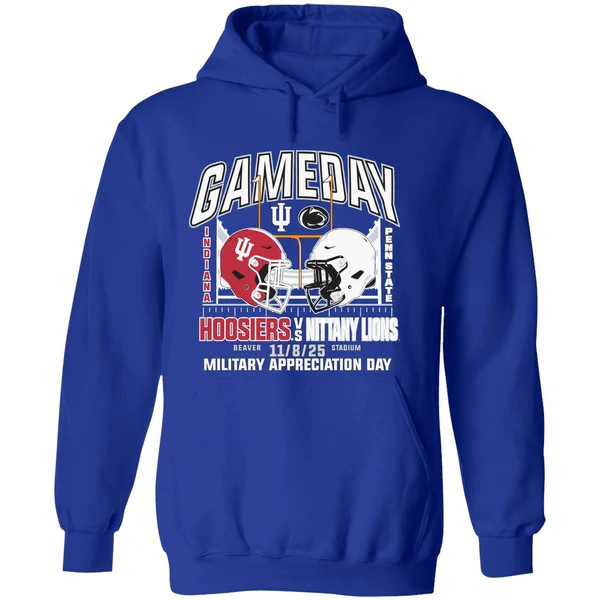 Indiana Vs Penn State 2025 Gameday Military Appreciation Day Hoodie - Image 7