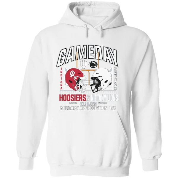 Indiana Vs Penn State 2025 Gameday Military Appreciation Day Hoodie - Image 8