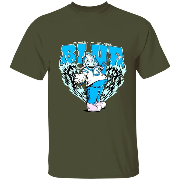 Indianapolis Colts 3x Mascot Of The Year Blue Shirt - Image 3
