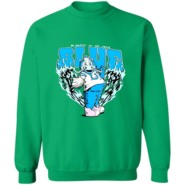 Indianapolis Colts 3x Mascot Of The Year Blue Sweatshirt - Image 3