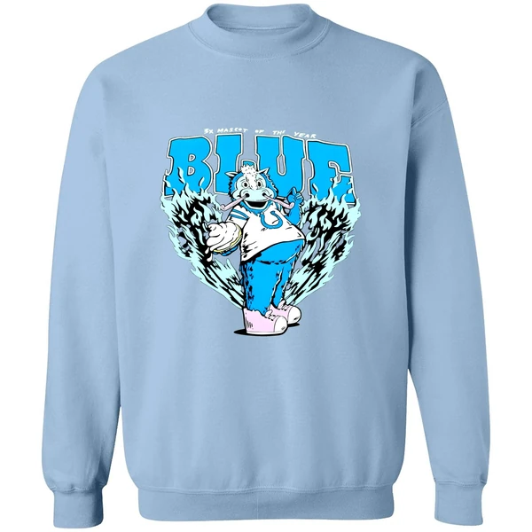 Indianapolis Colts 3x Mascot Of The Year Blue Sweatshirt - Image 4