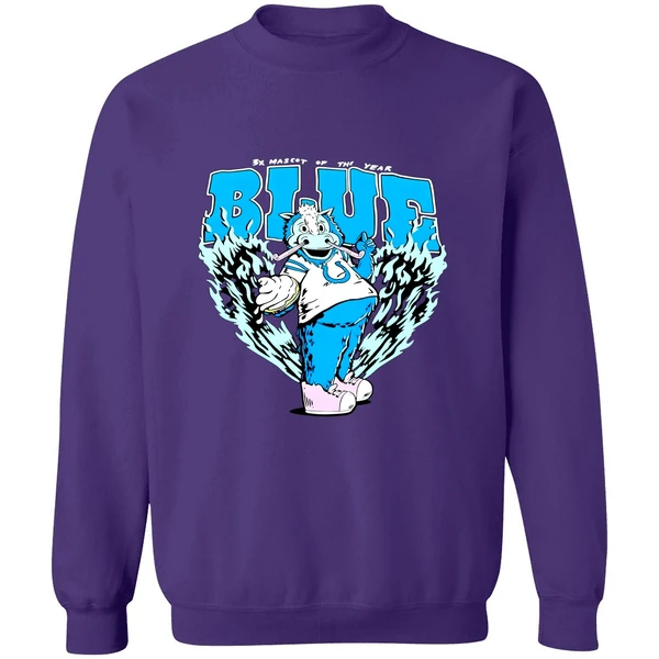 Indianapolis Colts 3x Mascot Of The Year Blue Sweatshirt - Image 7