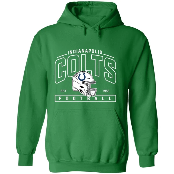Indianapolis Colts Est 1953 Football Athletic Banner Hoodie - Image 2