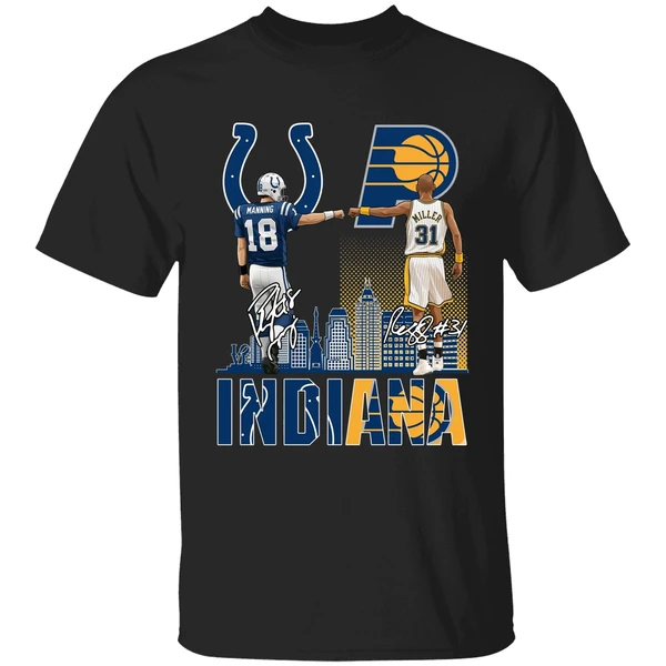 Indianapolis Colts Indiana Pacers Peyton Manning Vs Reggie Miller Shirt
