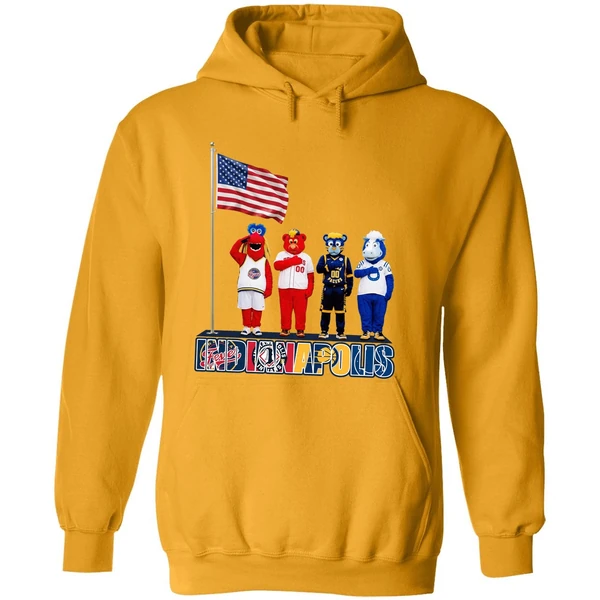 Indianapolis Sports Team Mascots Patriotic Salute Hoodie