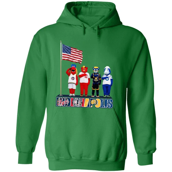 Indianapolis Sports Team Mascots Patriotic Salute Hoodie - Image 2