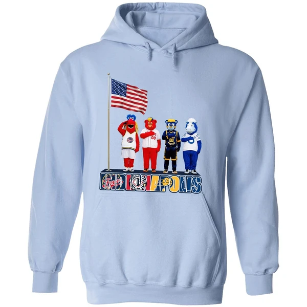 Indianapolis Sports Team Mascots Patriotic Salute Hoodie - Image 4
