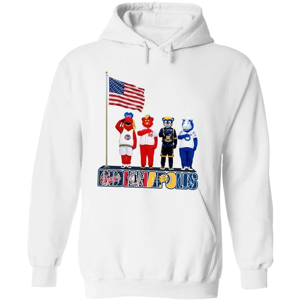Indianapolis Sports Team Mascots Patriotic Salute Hoodie - Image 8