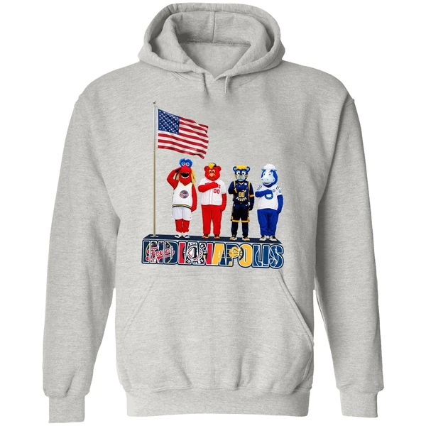 Indianapolis Sports Team Mascots Patriotic Salute Hoodie - Image 9