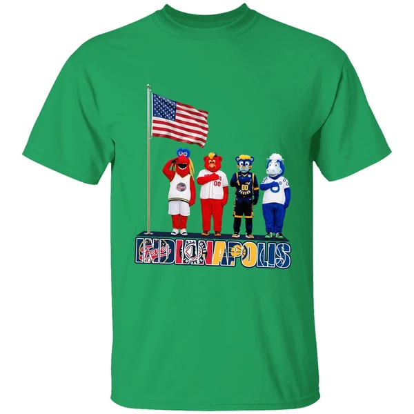 Indianapolis Sports Team Mascots Patriotic Salute Shirt - Image 2