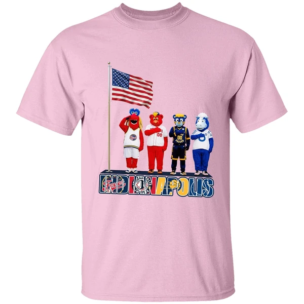 Indianapolis Sports Team Mascots Patriotic Salute Shirt - Image 3