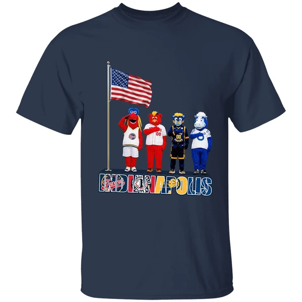 Indianapolis Sports Team Mascots Patriotic Salute Shirt - Image 5