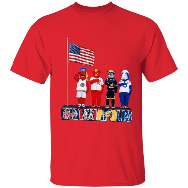 Indianapolis Sports Team Mascots Patriotic Salute Shirt - Image 7