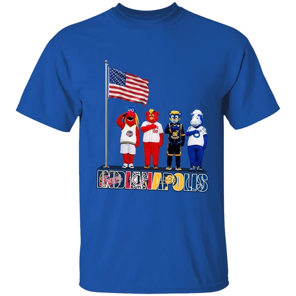Indianapolis Sports Team Mascots Patriotic Salute Shirt - Image 8