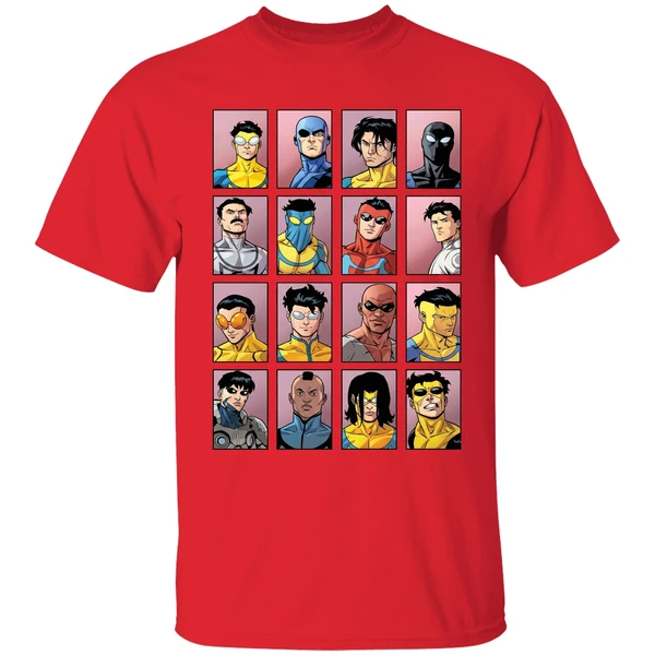 invincible variants shirt red