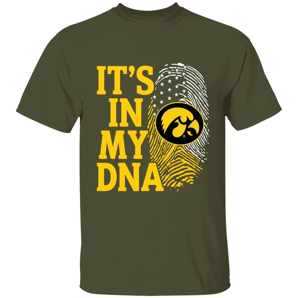 iowa hawkeyes football 2023 it s in my dna shirt militarygreen