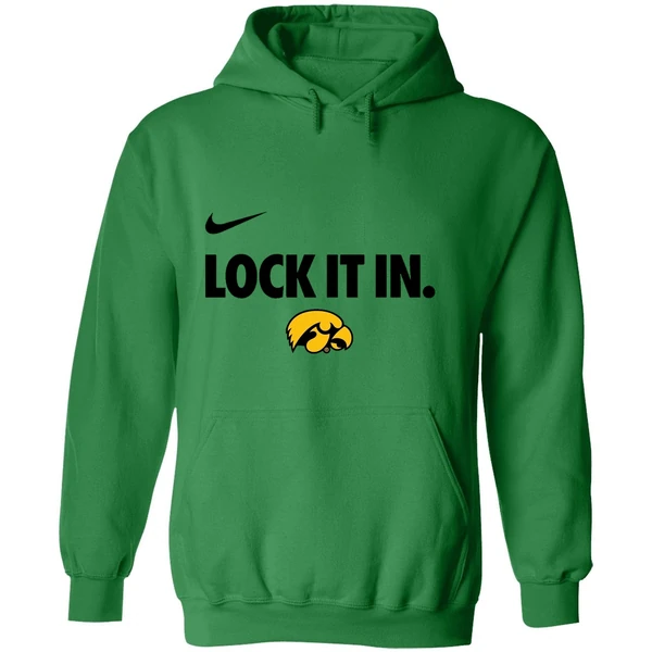 Iowa Hawkeyes Lock It In 2026 On Court Bench Hoodie - Image 2