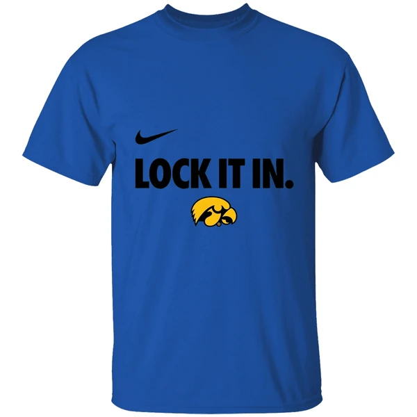 iowa hawkeyes lock it in 2026 on court bench shirt royalblue