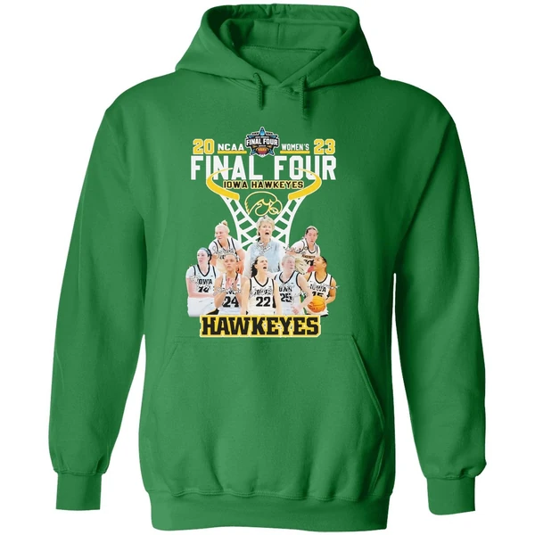 Iowa Hawkeyes Ncaa Womens Basketball Final Four Signatures Hoodie - Image 2