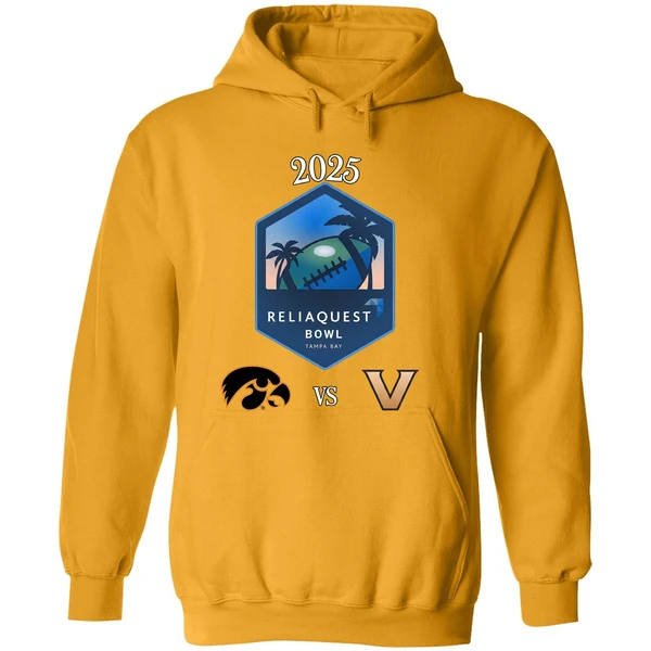 Iowa Hawkeyes Vs Vanderbilt Commodores Football Reliaquest Bowl Tampa Bay Hoodie