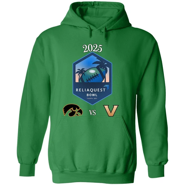 Iowa Hawkeyes Vs Vanderbilt Commodores Football Reliaquest Bowl Tampa Bay Hoodie - Image 2