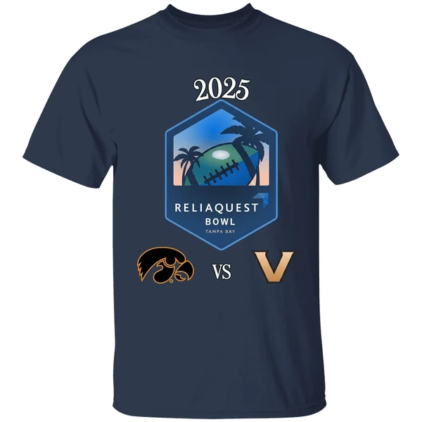 Iowa Hawkeyes Vs Vanderbilt Commodores Football Reliaquest Bowl Tampa Bay Shirt - Image 5