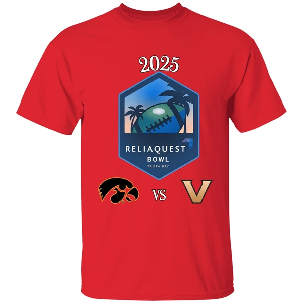 Iowa Hawkeyes Vs Vanderbilt Commodores Football Reliaquest Bowl Tampa Bay Shirt - Image 7