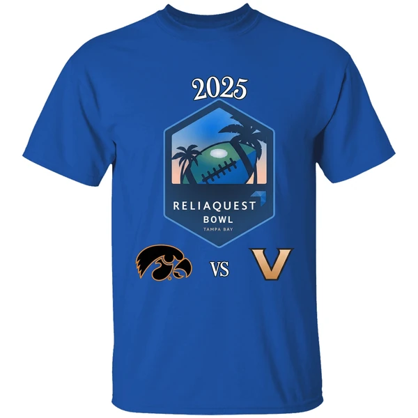 Iowa Hawkeyes Vs Vanderbilt Commodores Football Reliaquest Bowl Tampa Bay Shirt - Image 8