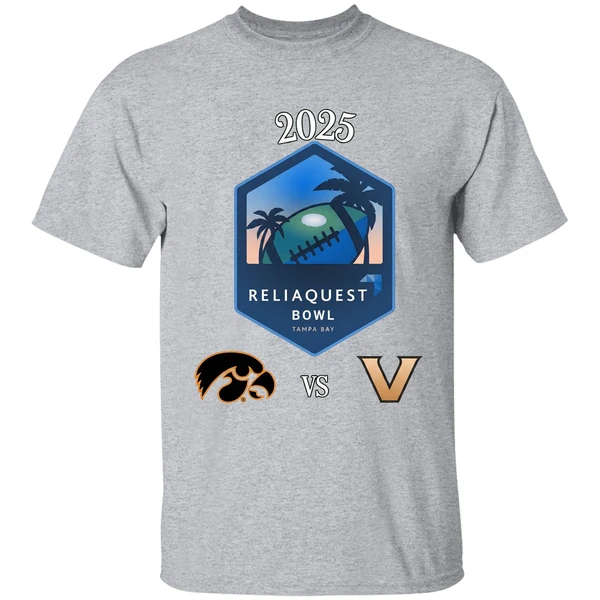 Iowa Hawkeyes Vs Vanderbilt Commodores Football Reliaquest Bowl Tampa Bay Shirt - Image 9