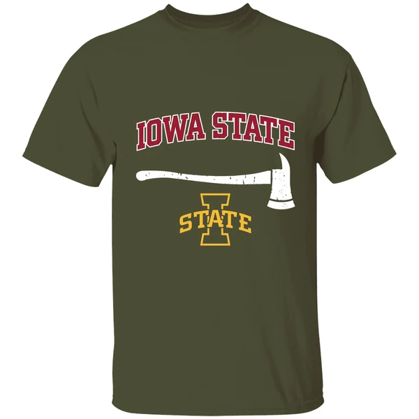 iowa state cyclones firefighter appreciation day 2025 celebrating shirt militarygreen