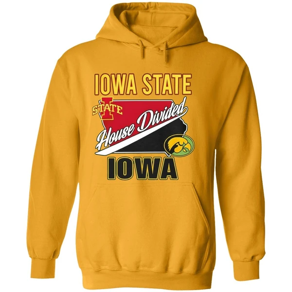 Iowa State Cyclones Vs Iowa Hawkeyes House Divided 2025 Hoodie