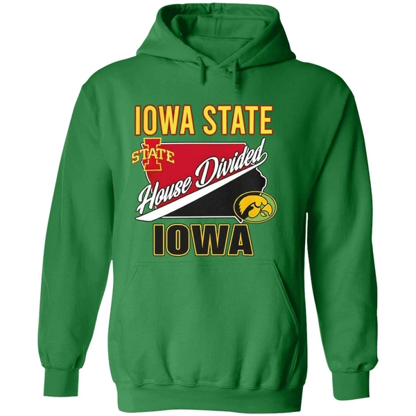 Iowa State Cyclones Vs Iowa Hawkeyes House Divided 2025 Hoodie - Image 2