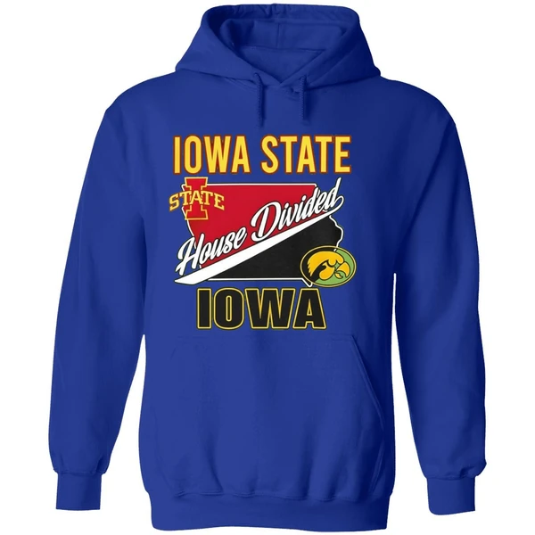 Iowa State Cyclones Vs Iowa Hawkeyes House Divided 2025 Hoodie - Image 7