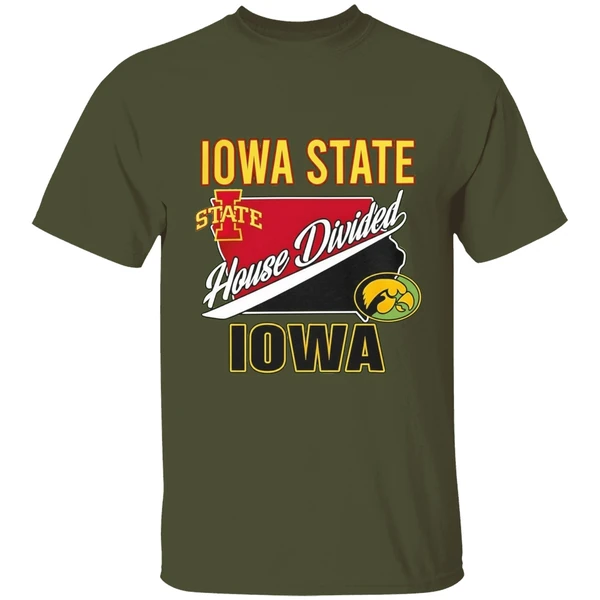 Iowa State Cyclones Vs Iowa Hawkeyes House Divided 2025 Shirt - Image 4